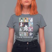 Halloween Pregnancy Reveal T Shirt For Women In My Pregnant Era Maternity Ghost - Wonder Print Shop