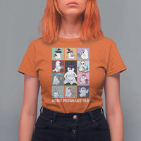 Halloween Pregnancy Reveal T Shirt For Women In My Pregnant Era Maternity Ghost - Wonder Print Shop