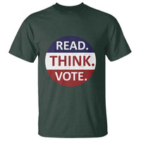 Read Think Vote T Shirt Presidential Election 2024 Vintage USA Flag - Wonder Print Shop