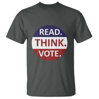 Read Think Vote T Shirt Presidential Election 2024 Vintage USA Flag - Wonder Print Shop