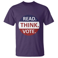 Read Think Vote T Shirt Presidential Election 2024 Vintage USA Flag - Wonder Print Shop