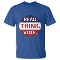 Read Think Vote T Shirt Presidential Election 2024 Vintage USA Flag - Wonder Print Shop