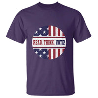 Read Think Vote T Shirt Presidential Election 2024 Vintage American Flag - Wonder Print Shop