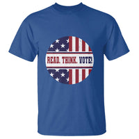 Read Think Vote T Shirt Presidential Election 2024 Vintage American Flag - Wonder Print Shop