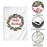 Christmas In Mexico Garden Flag Feliz Navidad Xmas Wreath - Wonder Print Shop