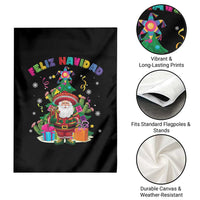 Funny Christmas In Mexico Garden Flag Feliz Navidad Sombrero Santa Xmas Tree - Wonder Print Shop