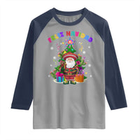 Funny Christmas In Mexico Raglan Shirt Feliz Navidad Sombrero Santa Xmas Tree - Wonder Print Shop