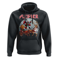 Funny Santa Heavy Metal Christmas Hoodie Sleigher Xmas Rock & Roll