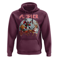 Funny Santa Heavy Metal Christmas Hoodie Sleigher Xmas Rock & Roll