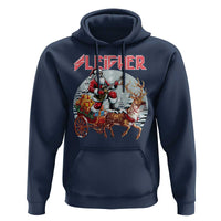 Funny Santa Heavy Metal Christmas Hoodie Sleigher Xmas Rock & Roll