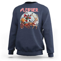 Funny Santa Heavy Metal Christmas Sweatshirt Sleigher Xmas Rock & Roll - Wonder Print Shop
