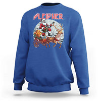 Funny Santa Heavy Metal Christmas Sweatshirt Sleigher Xmas Rock & Roll - Wonder Print Shop