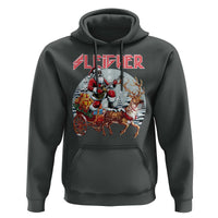 Funny Black Santa Heavy Metal Christmas Hoodie Sleigher Xmas Rock & Roll