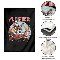 Funny Santa Heavy Metal Christmas Garden Flag Sleigher Xmas Rock & Roll - Wonder Print Shop