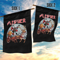 Funny Santa Heavy Metal Christmas Garden Flag Sleigher Xmas Rock & Roll - Wonder Print Shop