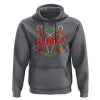 Funny Christmas Heavy Metal Hoodie Sleigher Xmas Pentagram Candy Cane