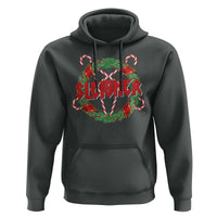 Funny Christmas Heavy Metal Hoodie Sleigher Xmas Pentagram Candy Cane