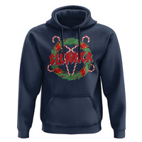 Funny Christmas Heavy Metal Hoodie Sleigher Xmas Pentagram Candy Cane