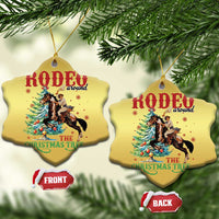 Western Xmas Christmas Ornament Rodeo Around The Christmas Tree Cowgirl - Wonder Print Shop