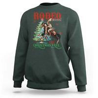 Western Christmas Sweatshirt Rodeo Around The Christmas Tree Cowgirl - Wonder Print Shop