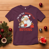 Funny Christmas Santa T Shirt I'm On The Naughty List And I Regret Nothing - Wonder Print Shop