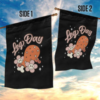 Funny Retro Thanksgiving Garden Flag Leg Day Fall Season Family Matching - Wonder Print Shop