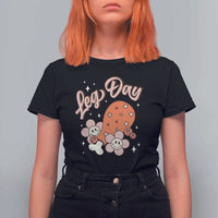 Funny Retro Thanksgiving T Shirt For Women Leg Day Fall Season Family Matching - Wonder Print Shop