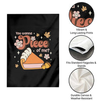 Funny Retro Thanksgiving Garden Flag You Wanna Piece Of Me Fall Season Family Matching - Wonder Print Shop