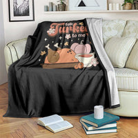 Funny Retro Thanksgiving Throw Blanket Talk Turkey To Me Fall Season Family Matching - Wonder Print Shop