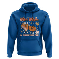 Funny Retro Thanksgiving Hoodie Thick Thighs And Pumpkin Pie Fall Season Family Matching