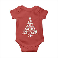 Christmas Be The Light Baby Onesie Christian Xmas Bible Verse - Wonder Print Shop