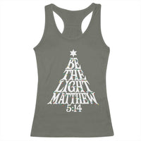 Christmas Be The Light Racerback Tank Top Christian Xmas Bible Verse - Wonder Print Shop