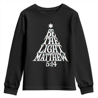 Christmas Be The Light Youth Sweatshirt Christian Xmas Bible Verse - Wonder Print Shop