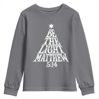Christmas Be The Light Youth Sweatshirt Christian Xmas Bible Verse - Wonder Print Shop