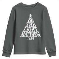 Christmas Be The Light Youth Sweatshirt Christian Xmas Bible Verse - Wonder Print Shop