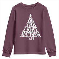 Christmas Be The Light Youth Sweatshirt Christian Xmas Bible Verse - Wonder Print Shop