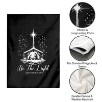 Be The Light Christian Christmas Garden Flag Nativity Scene Bible Verse - Wonder Print Shop