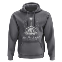 Be The Light Christian Christmas Hoodie Nativity Scene Bible Verse - Wonder Print Shop