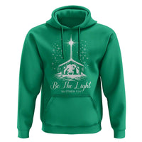 Be The Light Christian Christmas Hoodie Nativity Scene Bible Verse - Wonder Print Shop