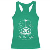 Be The Light Christian Christmas Racerback Tank Top Nativity Scene Bible Verse - Wonder Print Shop