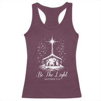 Be The Light Christian Christmas Racerback Tank Top Nativity Scene Bible Verse - Wonder Print Shop