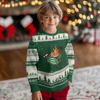 Funny Lil Dumpster Fire 2025 Ugly Christmas Sweater The Year We Couldnt Afford Anything - Wonder Print Shop