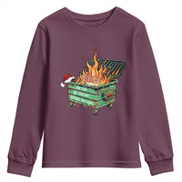 Funny Lil Dumpster Fire 2025 Youth Sweatshirt The Year We Couldnt Afford Anything - Wonder Print Shop