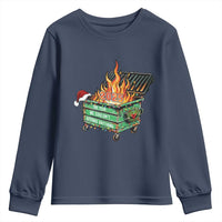 Funny Lil Dumpster Fire 2025 Youth Sweatshirt The Year We Couldnt Afford Anything - Wonder Print Shop