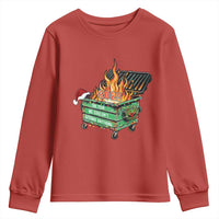 Funny Lil Dumpster Fire 2025 Youth Sweatshirt The Year We Couldnt Afford Anything - Wonder Print Shop