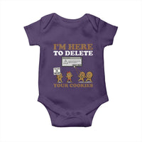 Funny Christmas I Am Here To Delete Your Cookie Baby Onesie Xmas Gingerbread Lover - Wonder Print Shop