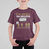 Funny Christmas I Am Here To Delete Your Cookie T Shirt For Kid Xmas Gingerbread Lover - Wonder Print Shop
