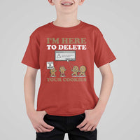 Funny Christmas I Am Here To Delete Your Cookie T Shirt For Kid Xmas Gingerbread Lover - Wonder Print Shop