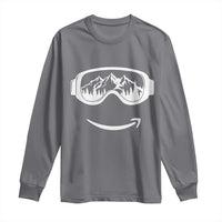 Funny Skiing Snowboard Long Sleeve Shirt Snow Goggles Snow Mountain Winter Sport - Wonder Print Shop