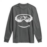 Funny Skiing Snowboard Long Sleeve Shirt Snow Goggles Snow Mountain Winter Sport - Wonder Print Shop